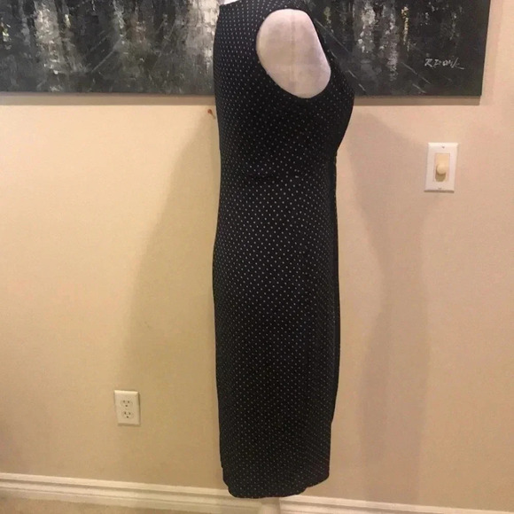 En Focus Sleeveless Pullover front gather, faux wrap, Midi Dress-Size 8 - Picture 4 of 9